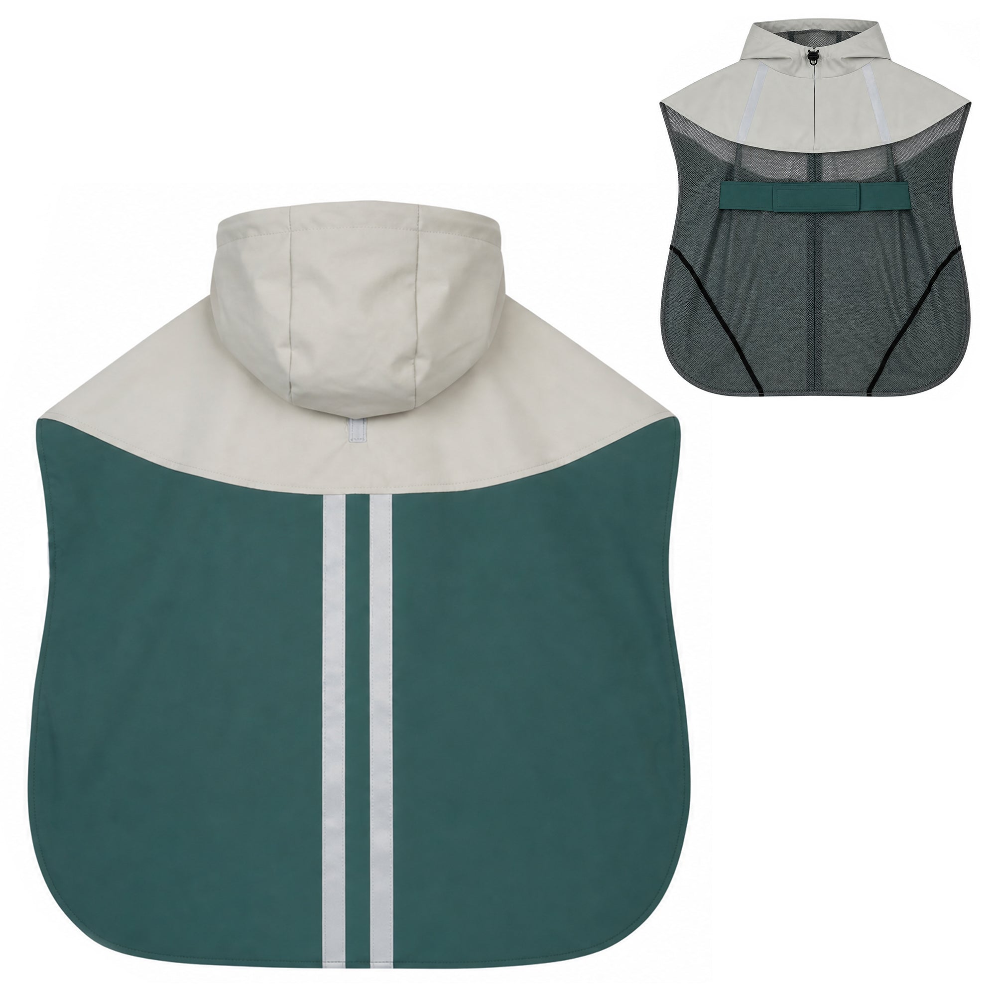 pawhut-manteau-de-pluie-pour-chien-avec-capuche-bandes-r-fl-chissantes-et-ouvert image 2