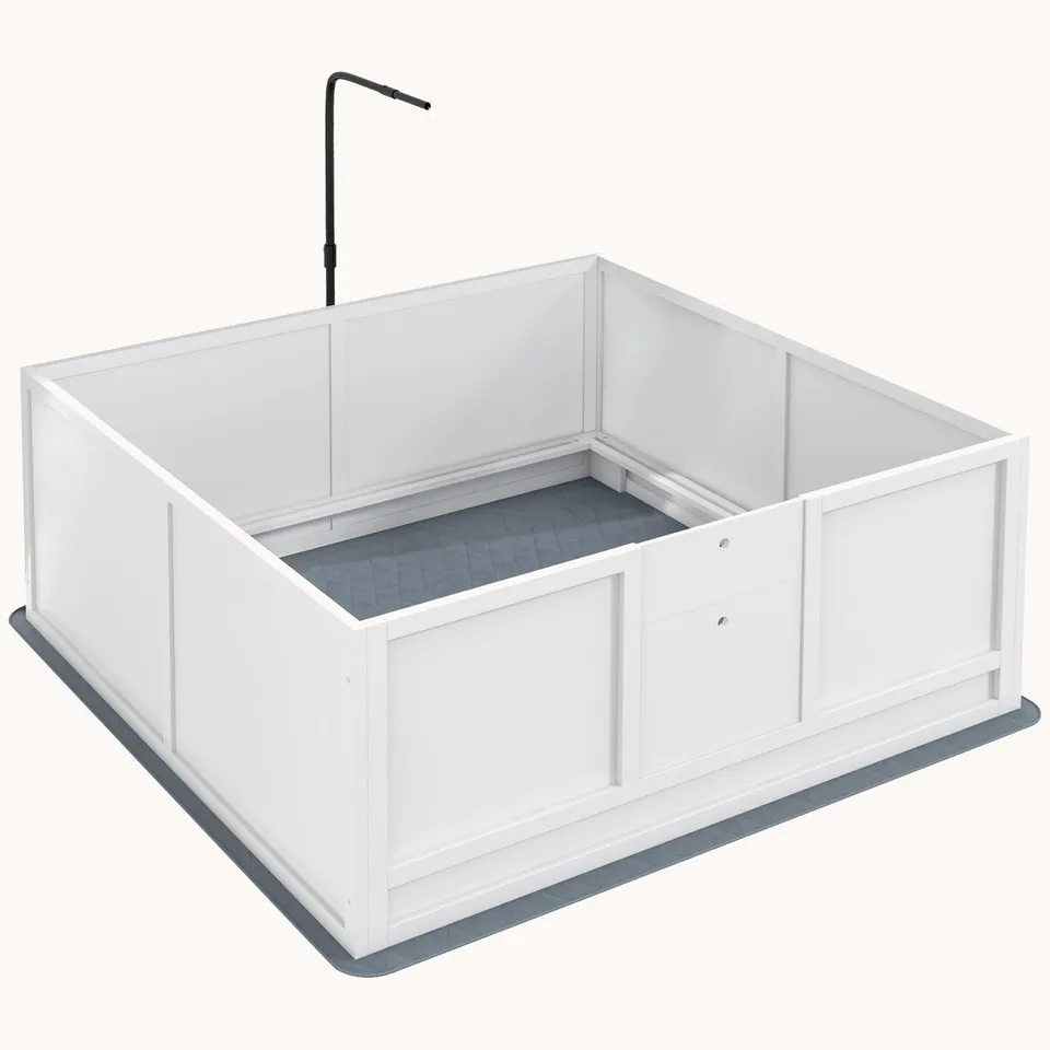 pawhut-parc-de-mise-bas-124-x-120-cm-barre-anti-crasement-et-porte-r-glable image 1