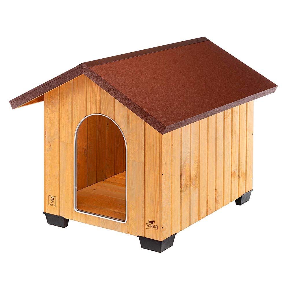 ferplast-domus-large-niche-d-ext-rieur-en-bois-fsc-pour-chien-avec-porte-alumini image 5