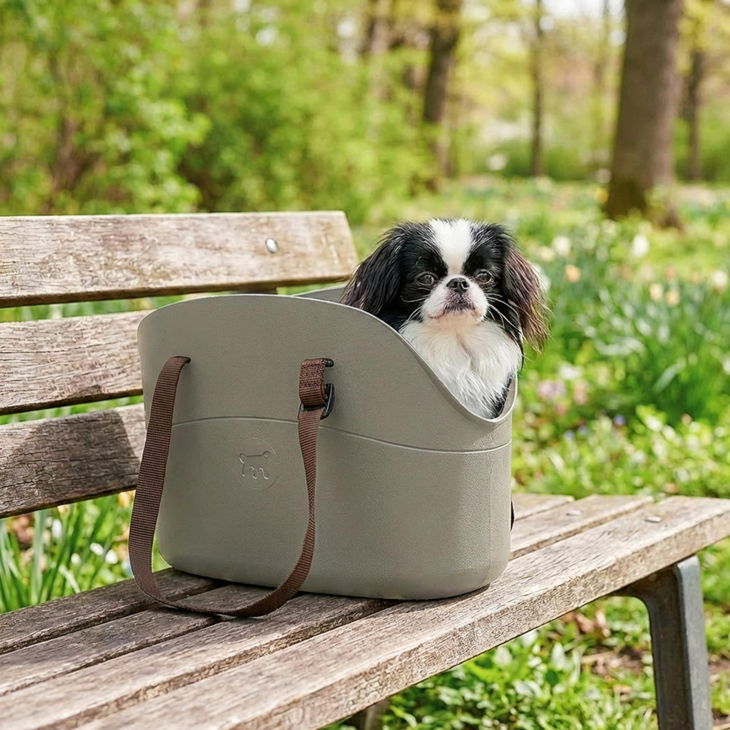 ferplast-with-me-small-sac-transport-chien-eva-taupe-14-x-35-x-h-22-cm image 2