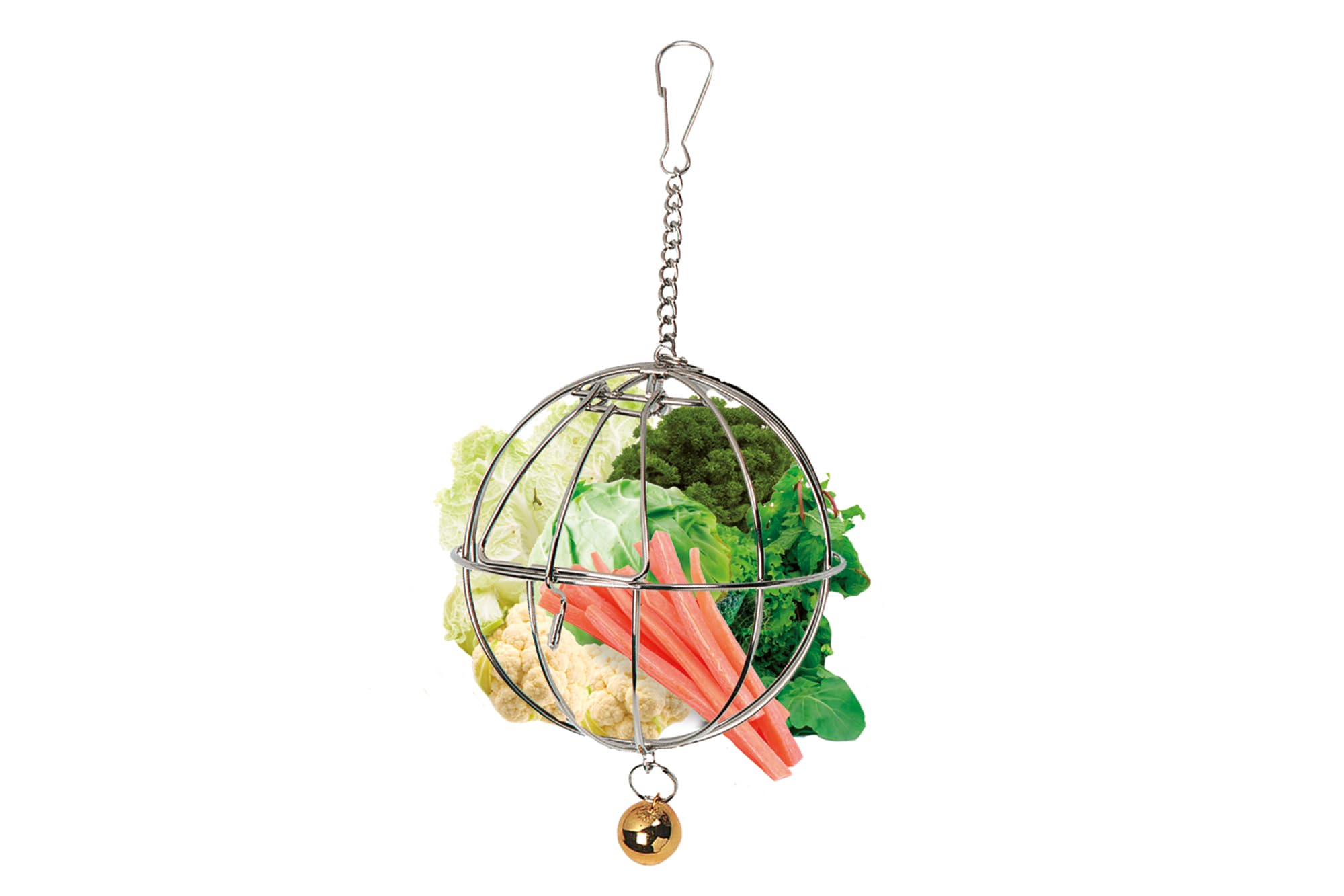 karlie-balle-salade-jouet-rongeur-m-tal-argent-diam-tre-9-cm-avec-cloche image 2
