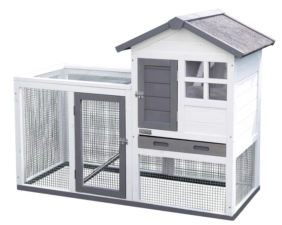 kerbl-pet-maison-pour-rongeurs-freetime-luke-127-x-62-x-98-cm-bois-avec-enclos image 1
