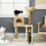 pawhut-arbre-chat-tour-avec-griffoirs-et-chelle image 2