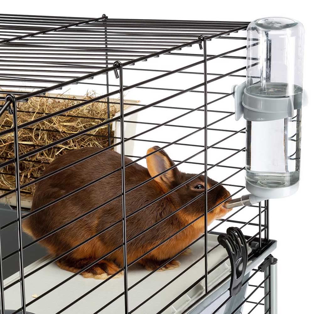 ferplast-rabbit-100-double-cage-2-tages-pour-lapins-95-x-57-x-h-93-5-cm-noire image 5