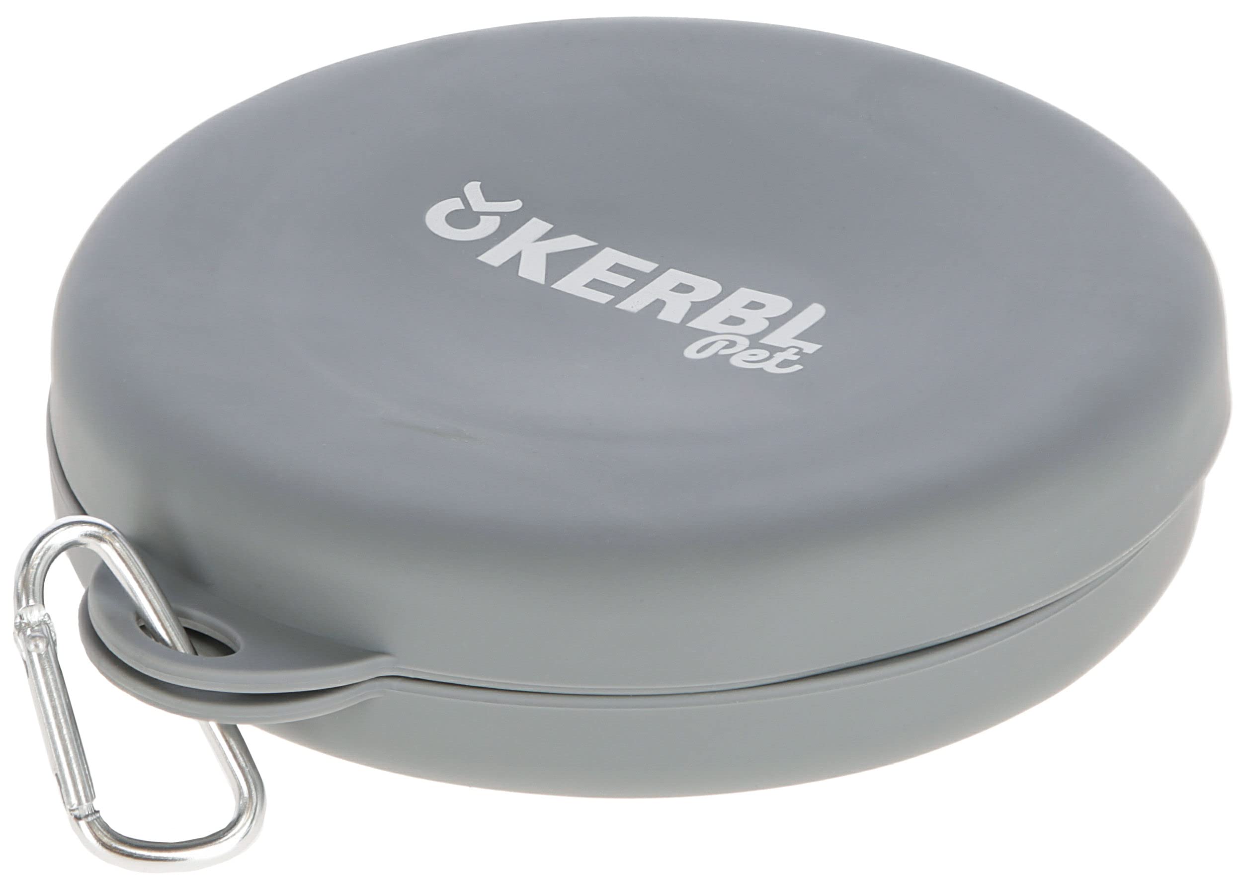 kerbl-pet-gamelle-voyage-pliable-grise-2-x-300-ml-avec-mousqueton image 1