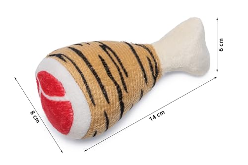 karlie-jouet-en-peluche-tigre-pour-chien-avec-couineur-14-x-8-x-6-cm image 6