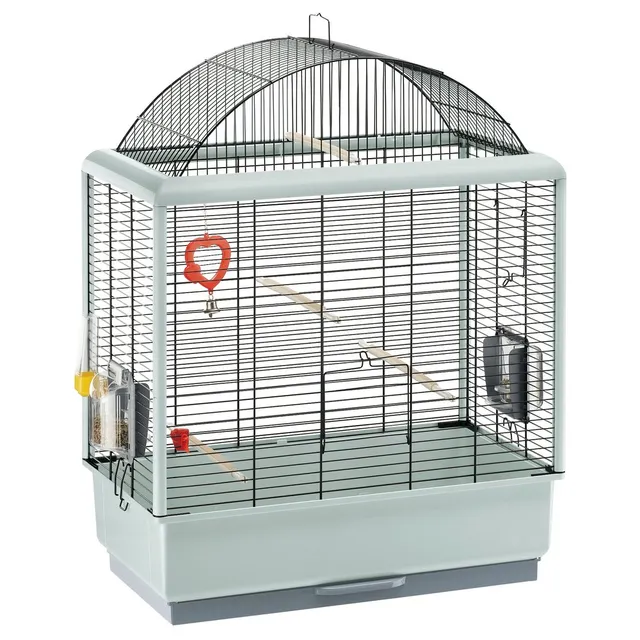 ferplast-palladio-4-cage-oiseaux-noire-59-x-33-x-69-cm-avec-accessoires image 1