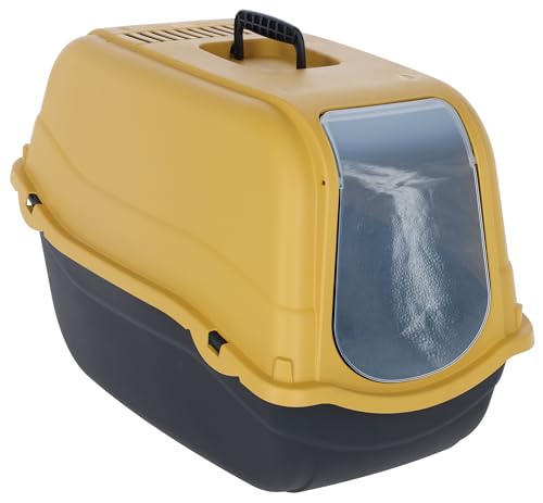 kerbl-pet-minka-maison-de-toilette-pour-chat-ferm-e-noir-honey-57x39x41-cm image 3