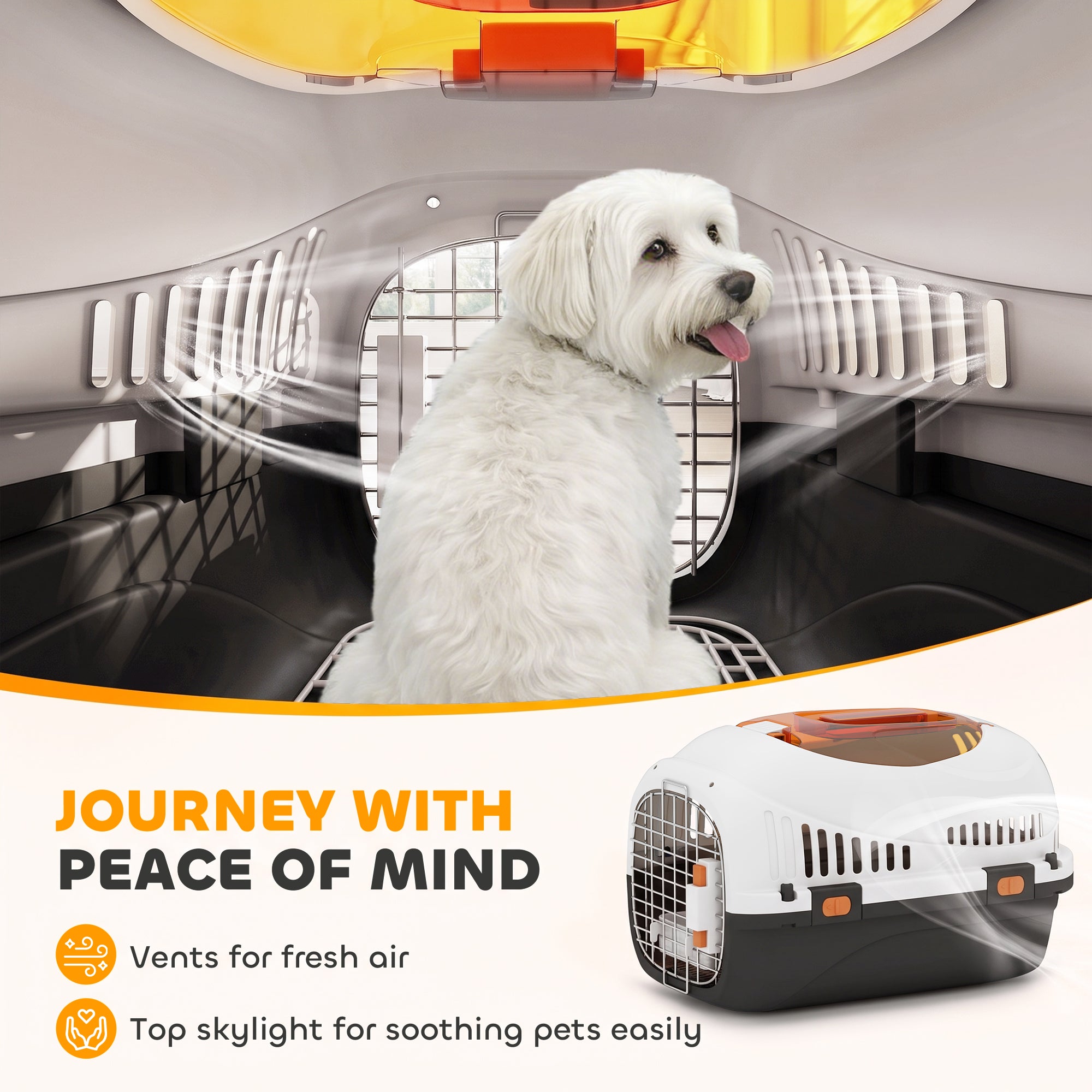 pawhut-transporteur-pour-animaux-en-plastique-coque-dure-avec-porte-en-acier-et- image 8