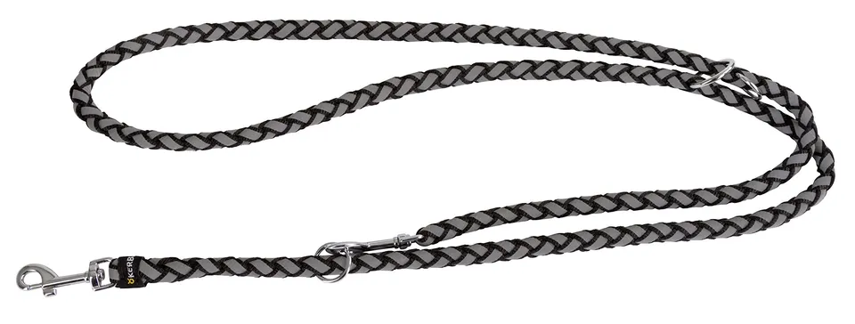 kerbl-maxi-safe-laisse-de-travail-chien-noire-200-cm-nylon-r-fl-chissant image 1