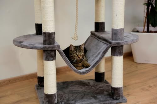 kerbl-pet-matteo-arbre-chat-gris-180-cm-avec-grotte-xxl-et-hamac image 8