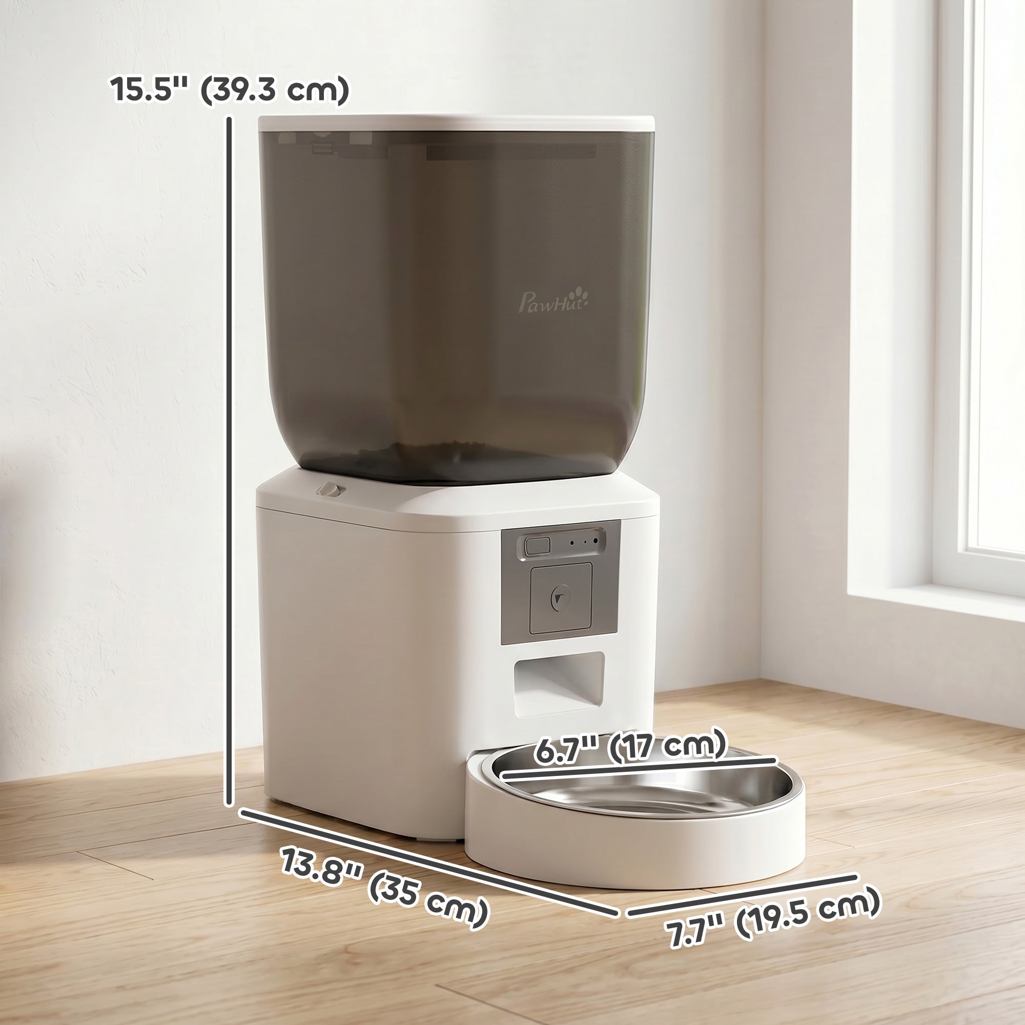 pawhut-distributeur-croquettes-chat-automatique-8l-avec-cam-ra-et-audio image 5