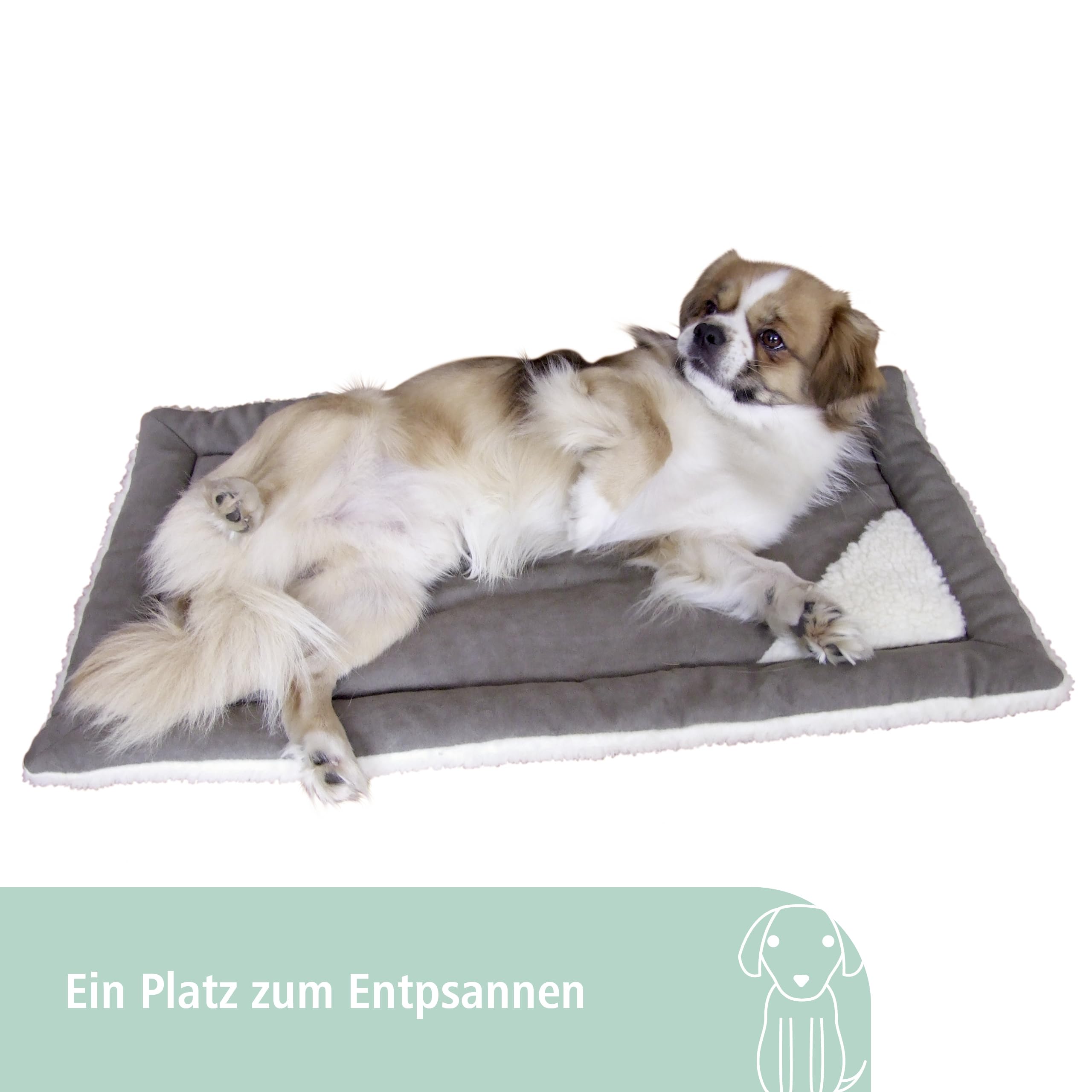 kerbl-cleo-coussin-chaise-longue-chien-gris-blanc-84-x-51-x-5-cm image 2