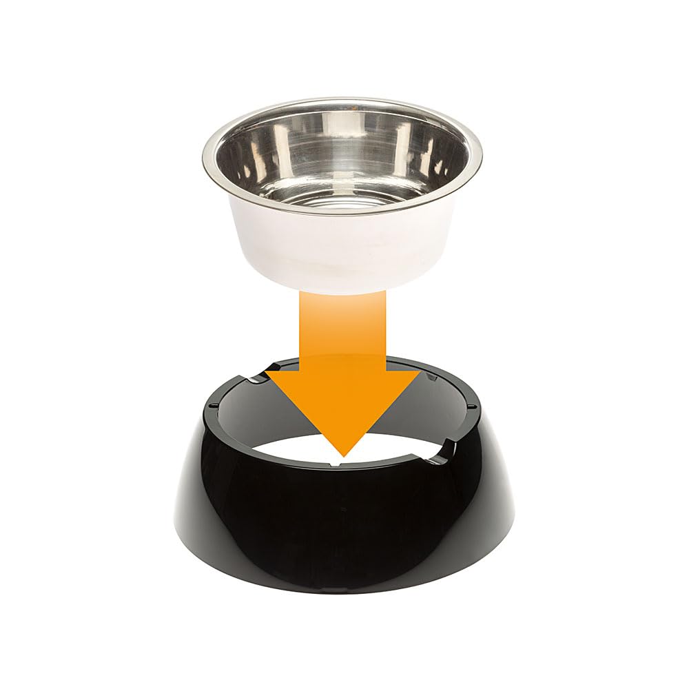 ferplast-jolie-petite-gamelle-chien-chat-inox-0-5-l-support-plastique-noir-antid image 4