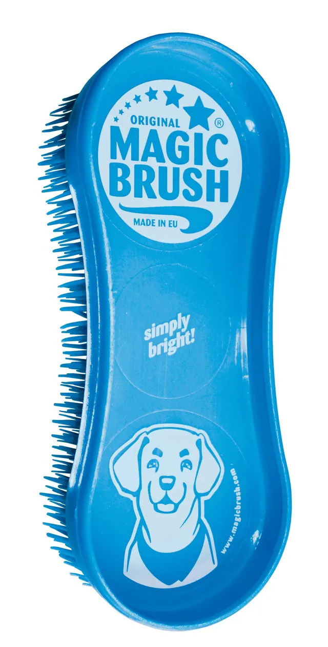 kerbl-magicbrush-brosse-pour-chien-bleu-ciel-poils-courts-moyens image 1