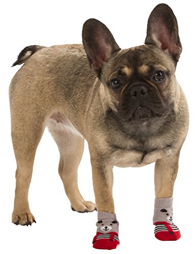 kerbl-bruno-chaussettes-pour-chien-gris-rouge-taille-l-lot-de-4 image 7