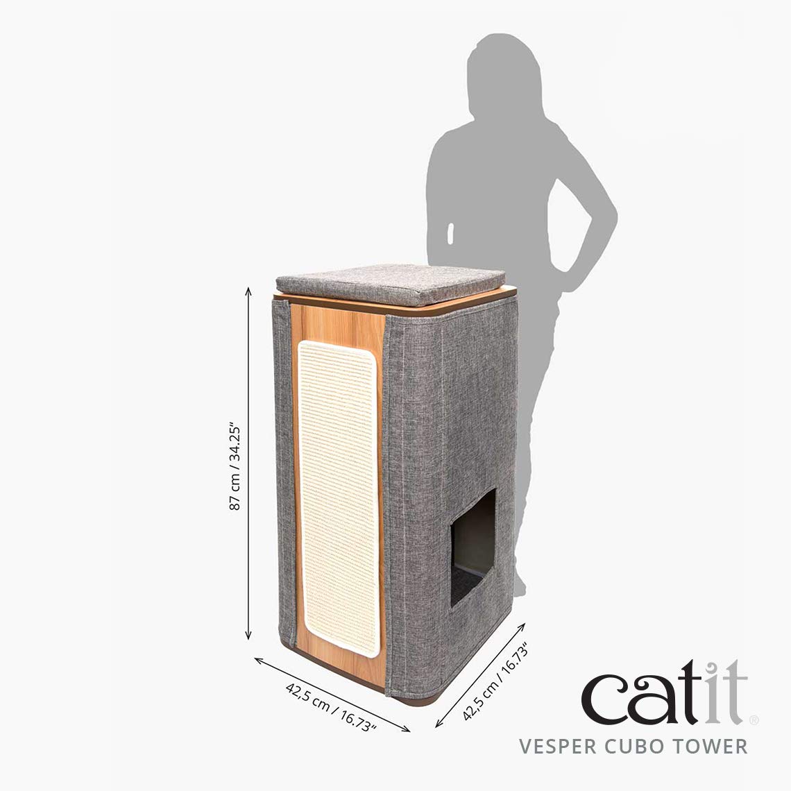 catit-vesper-cubo-tower-arbre-chat-pierre-3-niveaux-m-moire-de-forme image 5