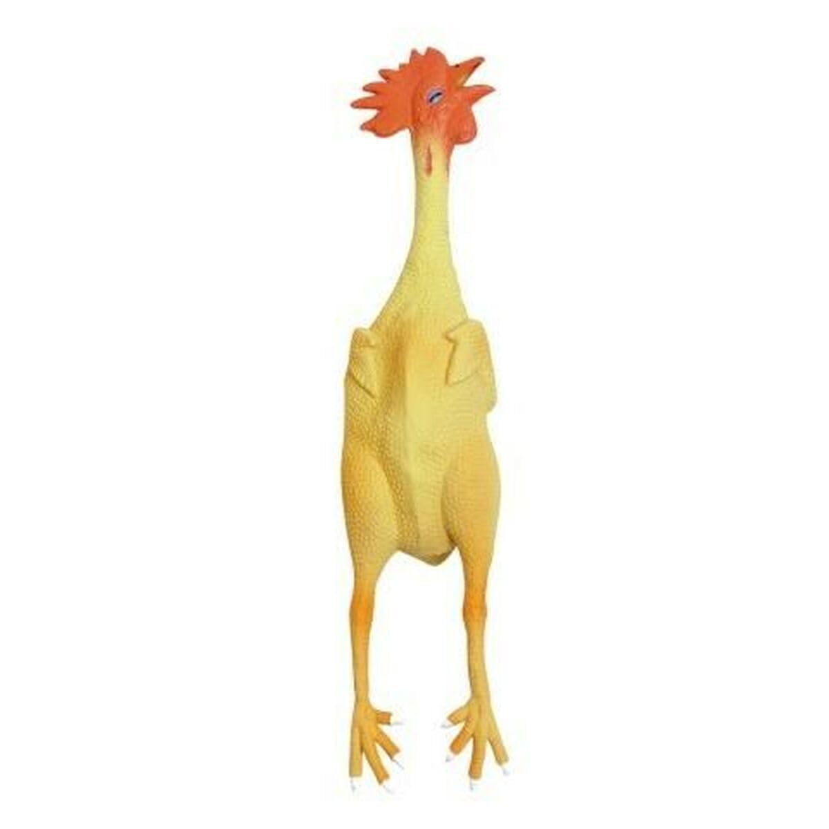 kerbl-pet-jouet-chien-poulet-latex-avec-couineur-23-cm-jaune-rouge image 2