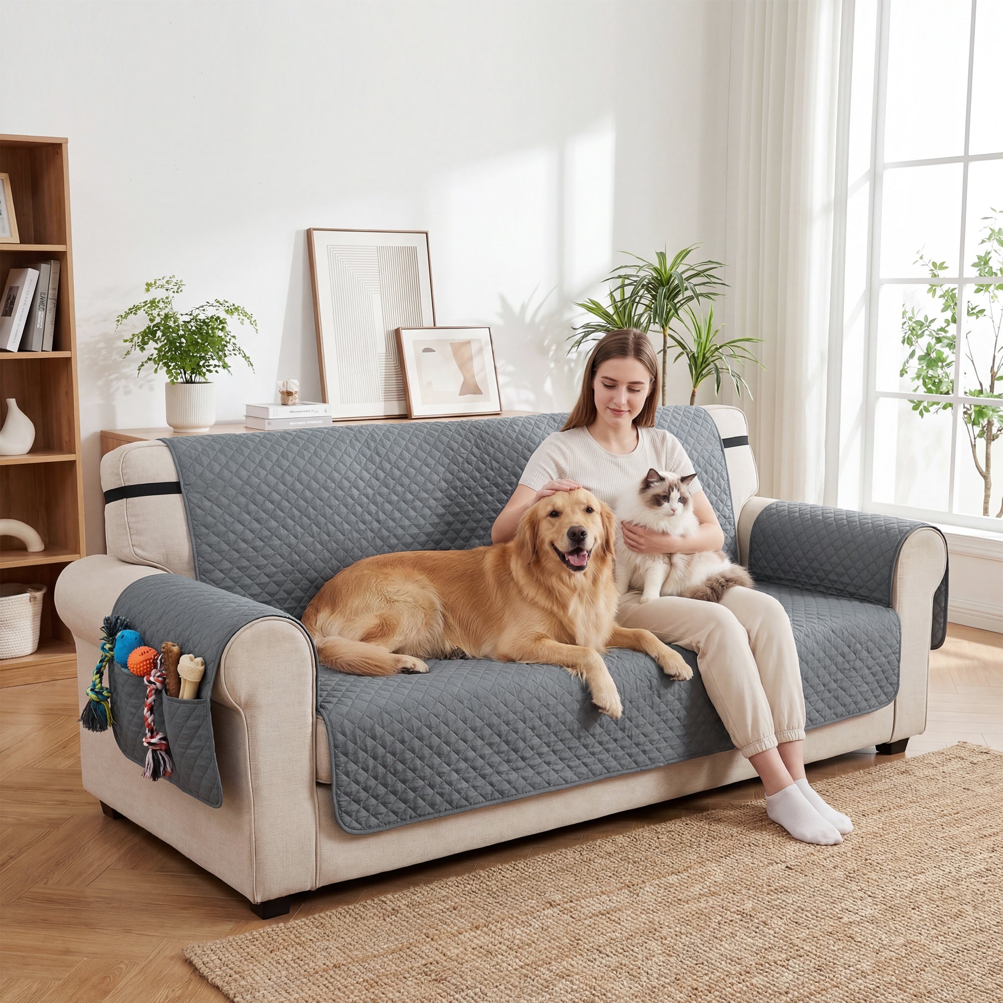 pawhut-housse-canap-3-places-imperm-able-anti-d-rapante-chiens-chats-gris image 3