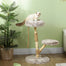pawhut-arbre-chat-tour-35-pouces-poteaux-bois-couchage-et-jouet-marron image 3