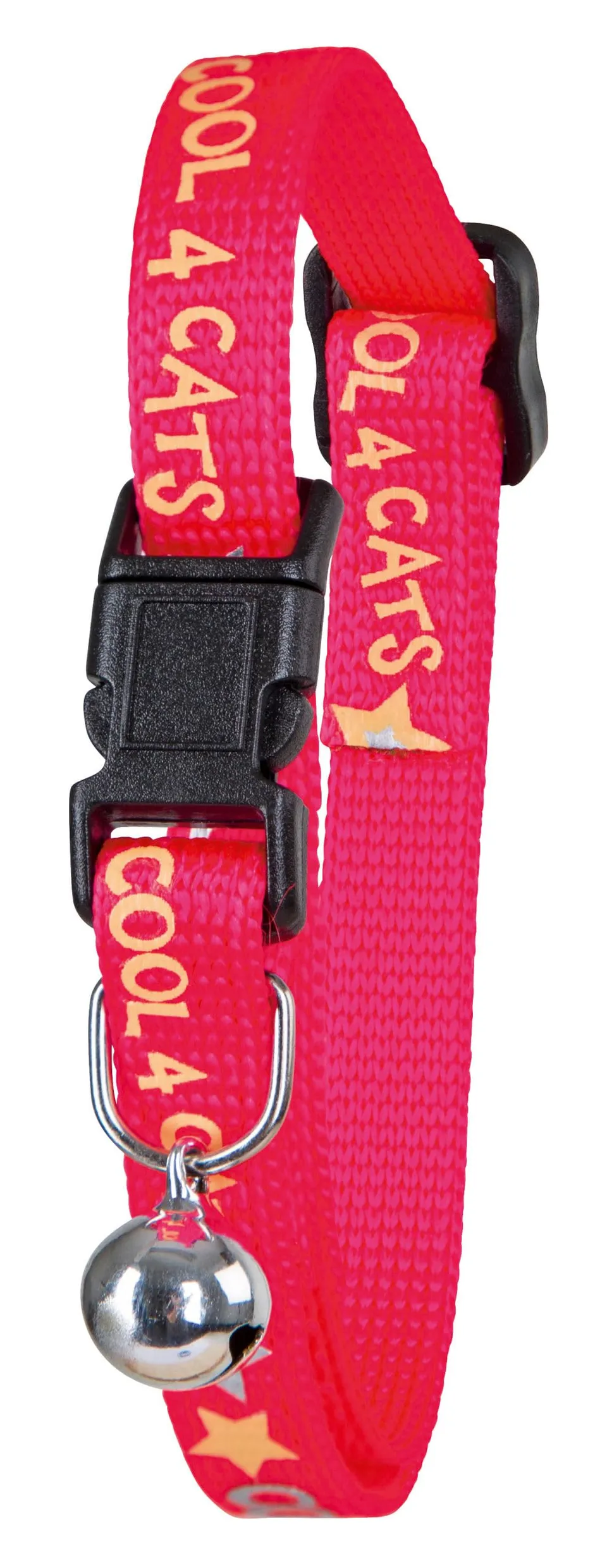 kerbl-cool-cats-collier-pour-chat-rose-nylon-avec-grelot-fermeture-de-s-curit-et image 1