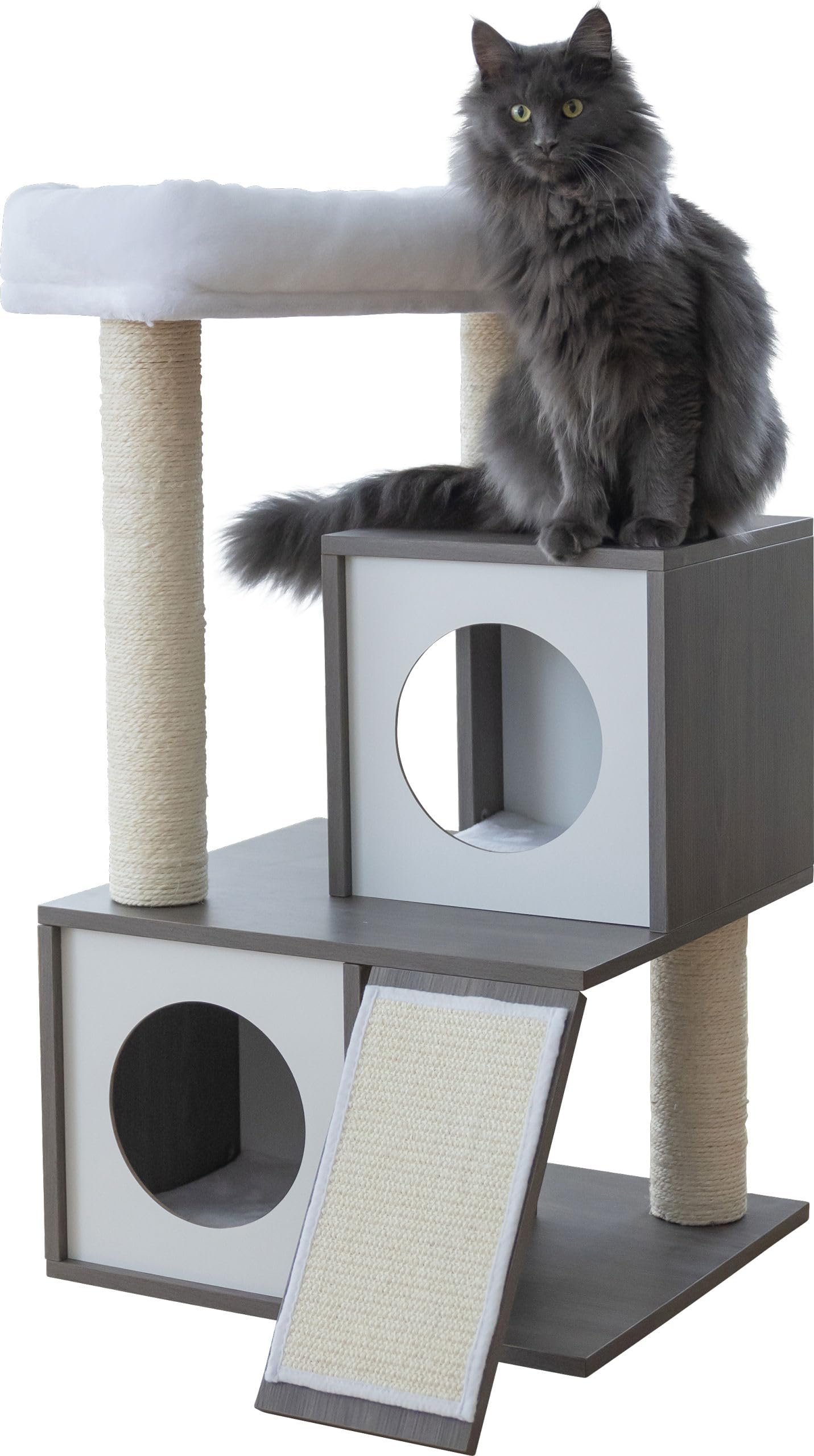 kerbl-pet-arbre-chat-flair-48x44x86-cm-blanc-gris image 1