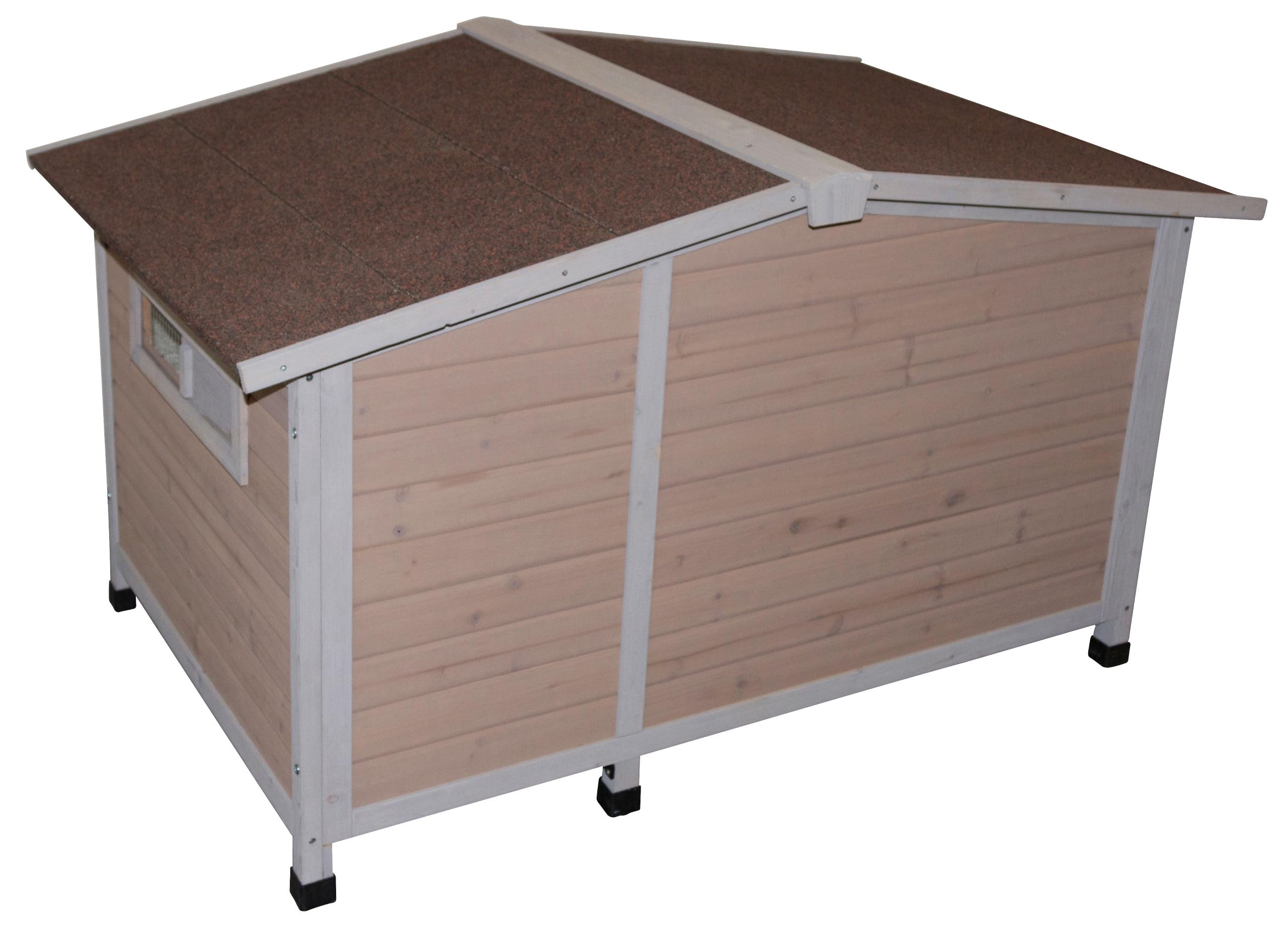 kerbl-niche-pour-chien-overview-134-x-92-x-82-cm-bois-avec-fa-ade-plexiglas image 2