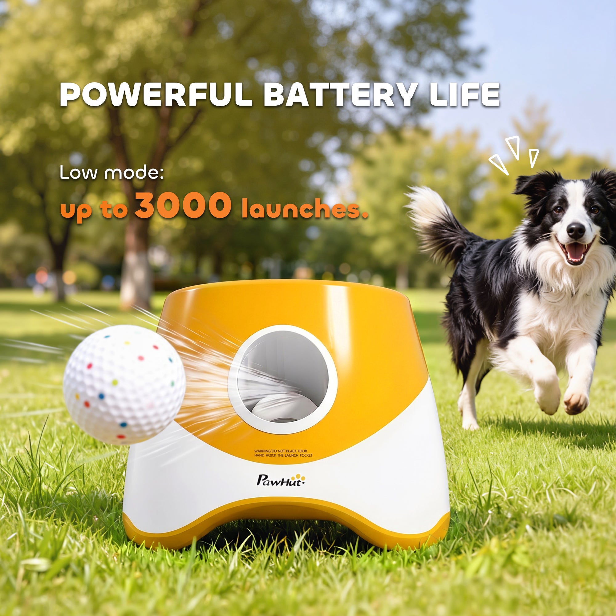 pawhut-lanceur-automatique-de-balles-chien-6-10-14-m-avec-5-balles-etpu-orange image 8