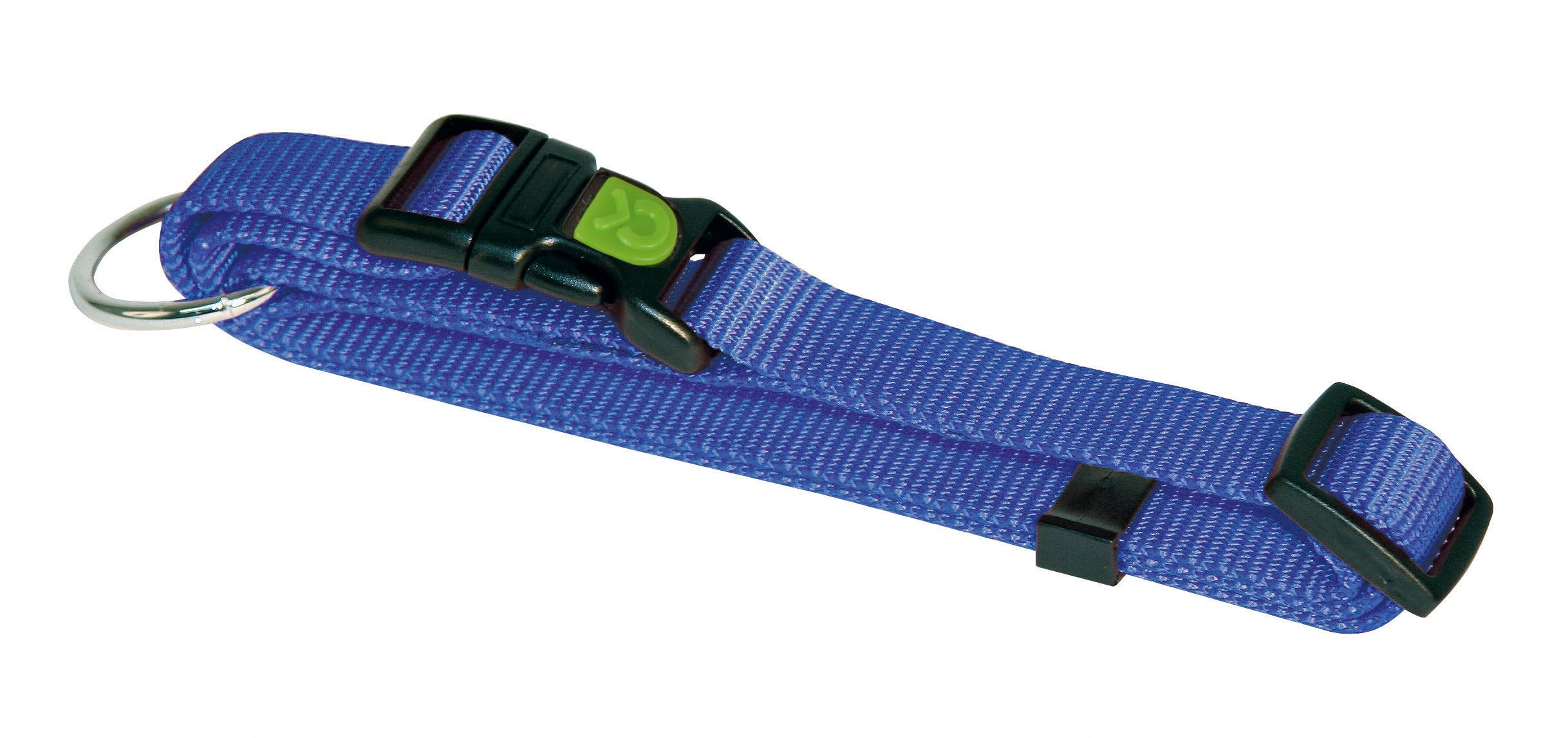 kerbl-pet-collier-chien-miami-bleu-nylon-25-mm-r-glable-45-65-cm image 1