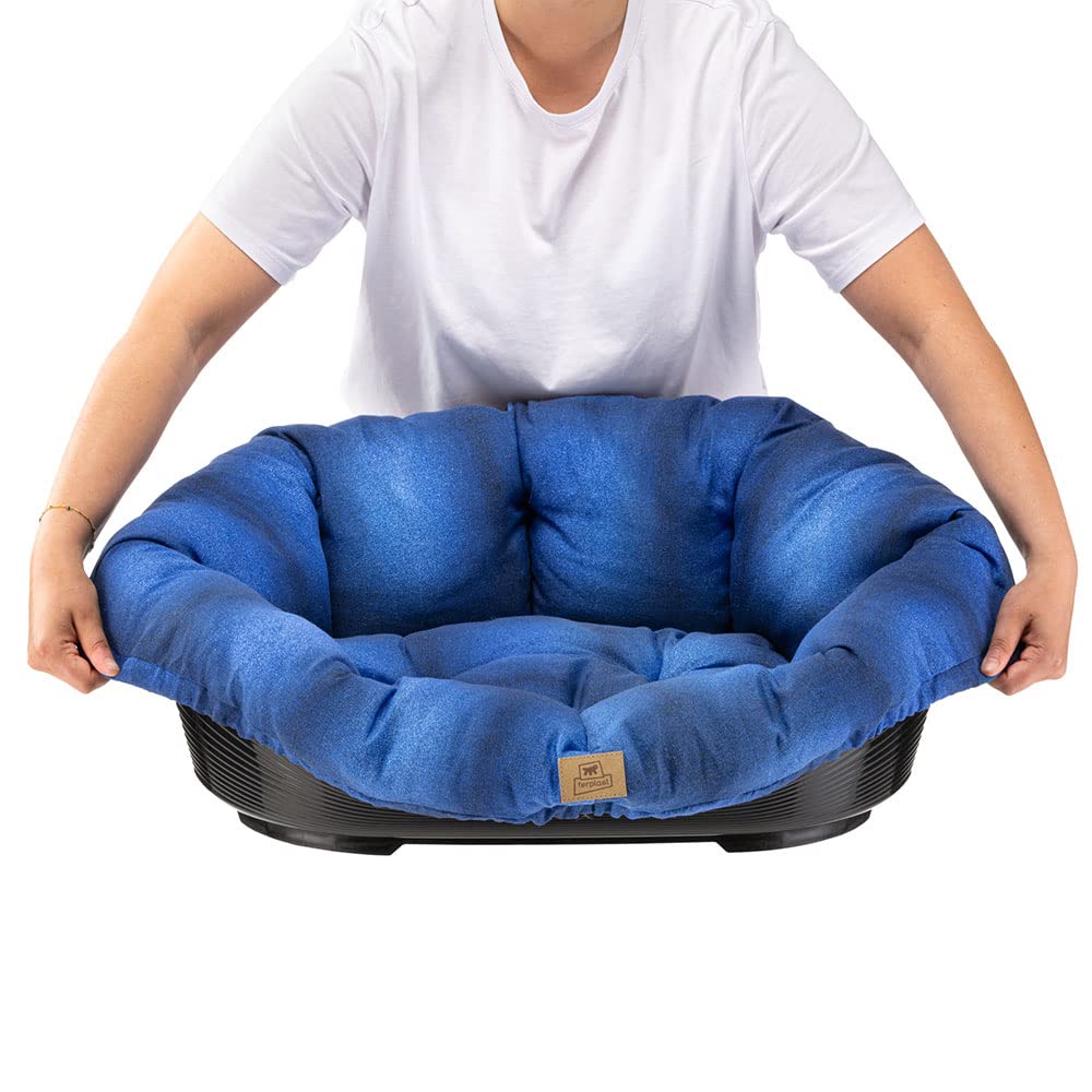 ferplast-70224090-niche-panier-plastique-avec-coussin-coton-pour-chiens-et-chats image 5