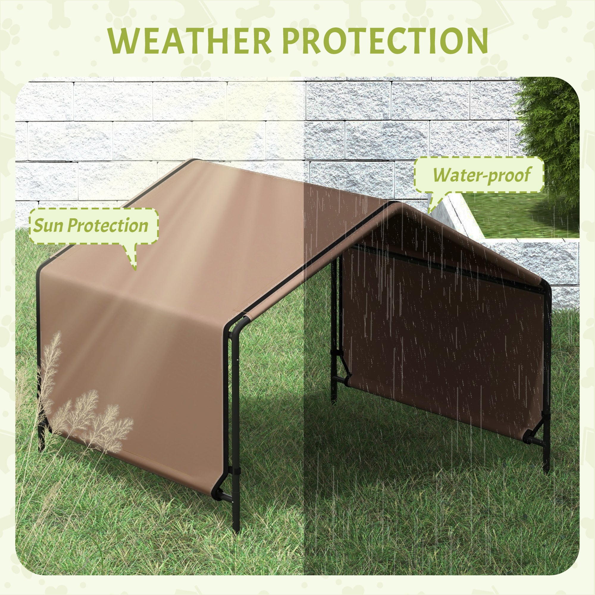 pawhut-tente-d-ombre-portable-pour-chien-imperm-able-pour-patio-et-ext-rieur-mar image 8