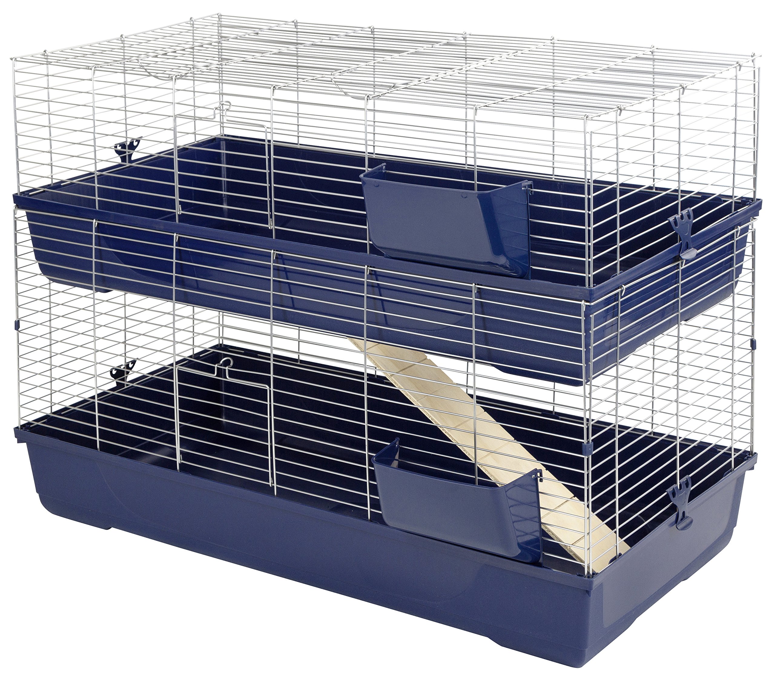 kerbl-maxi-baldo-twin-cage-pour-petits-animaux-2-tages-120-x-58-x-86-cm-bleu-fon image 1