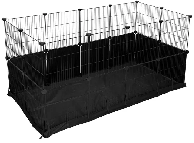 kerbl-hoppla-enclos-int-rieur-petits-animaux-noir-144-x-72-x-72-cm image 1