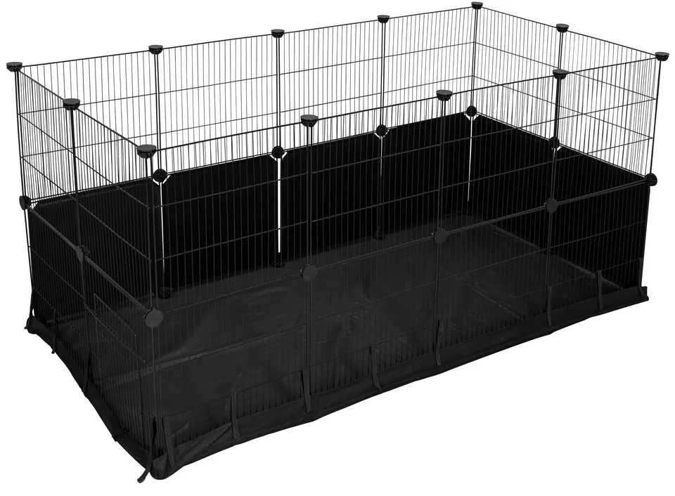 kerbl-hoppla-enclos-int-rieur-petits-animaux-noir-144-x-72-x-72-cm image 1