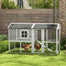 pawhut-poulailler-bois-2-tages-77-5-avec-enclos-et-pondoir-3-4-poules-gris-clair image 3