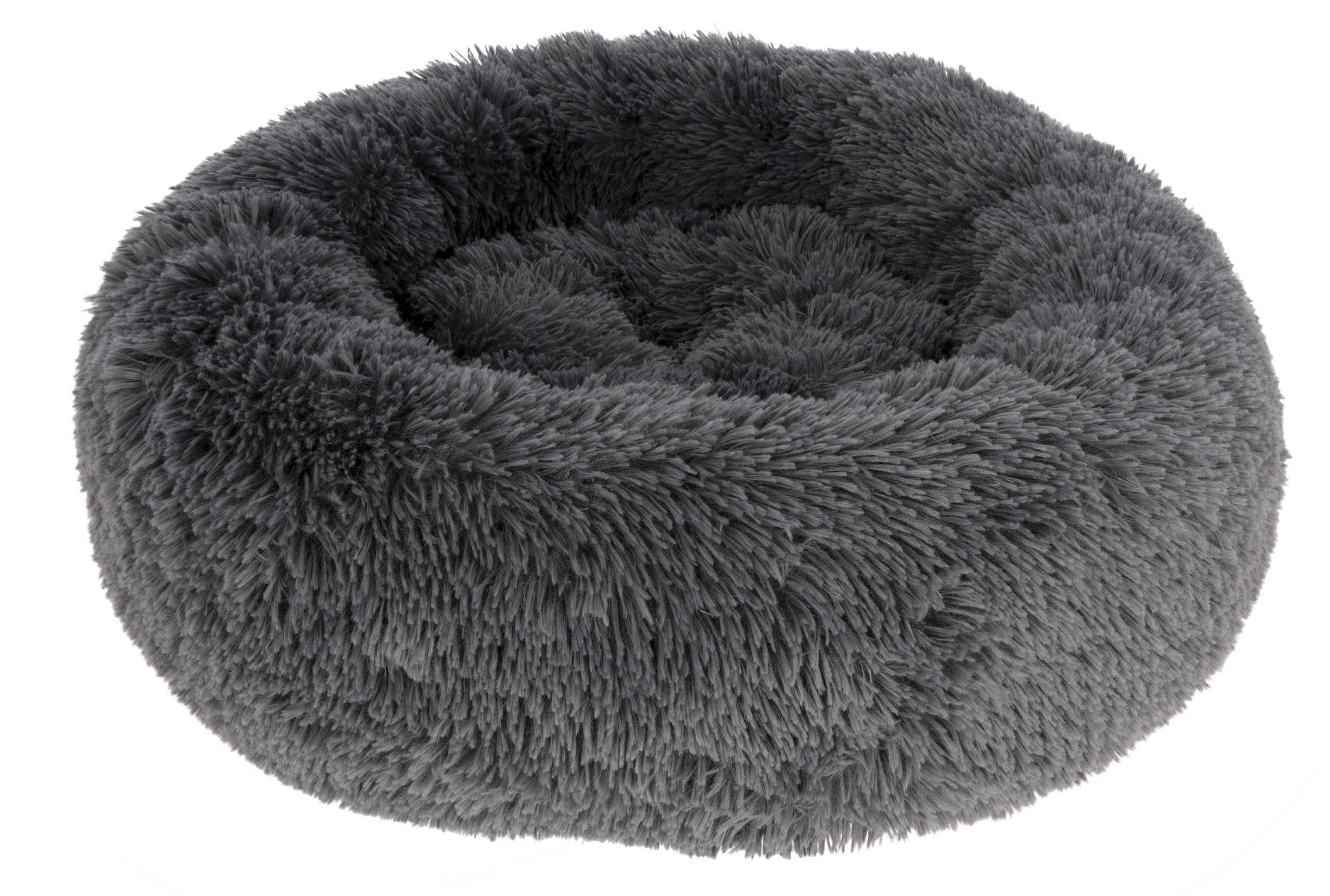 kerbl-fluffy-corbeille-donut-pour-chien-et-chat-gris-60x18cm image 1