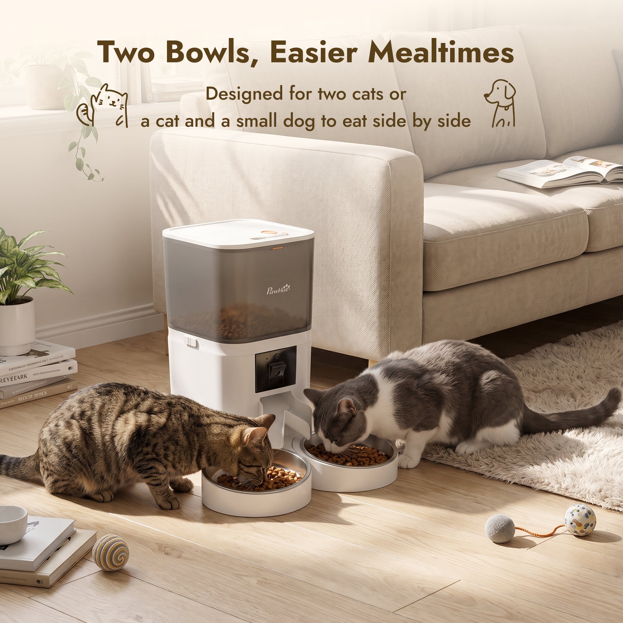 pawhut-distributeur-croquettes-chat-automatique-6l-avec-cam-ra-hd-wifi-2-4g-5g-e image 8