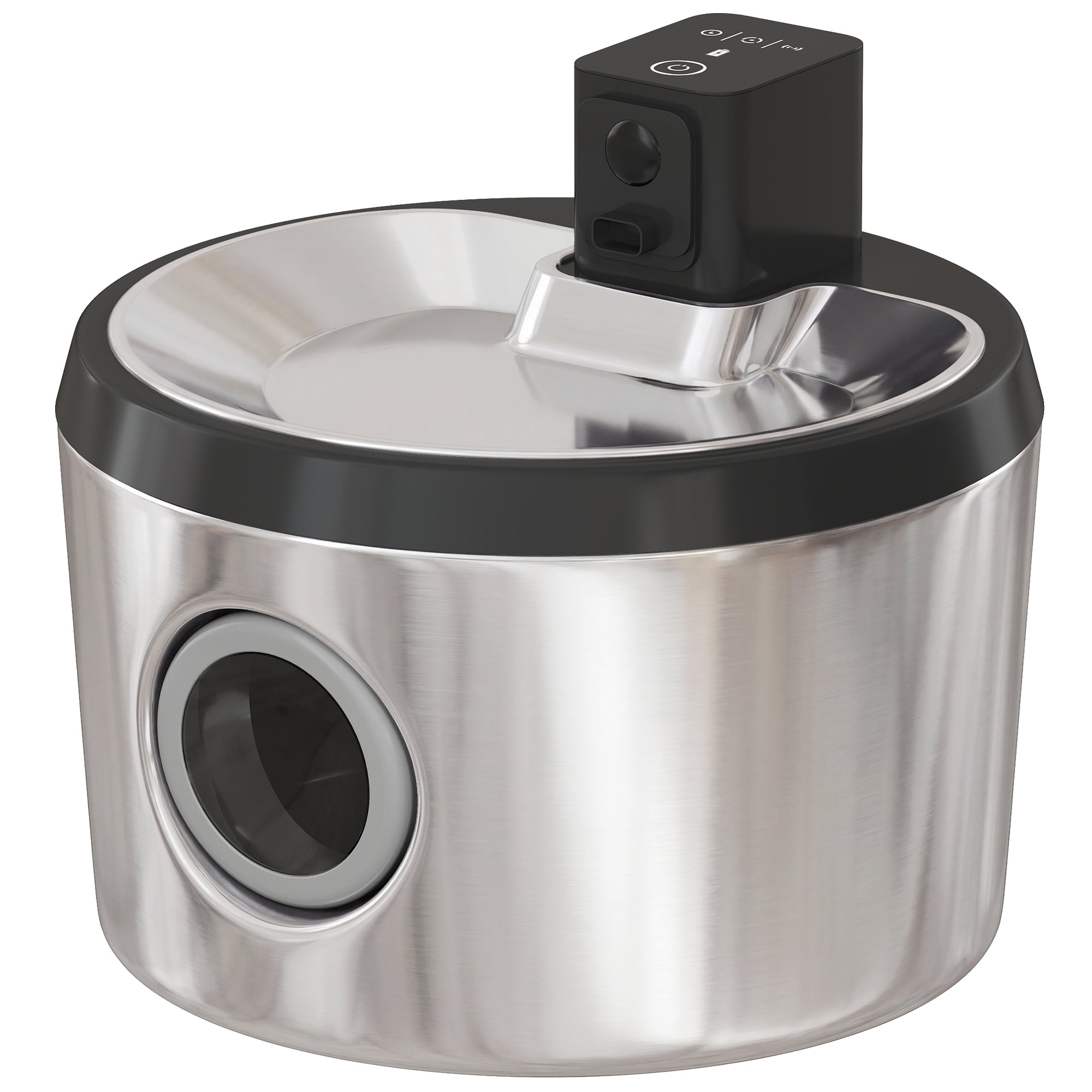 pawhut-fontaine-eau-sans-fil-4l-inox-avec-d-tecteur-de-mouvement-6-filtres image 2