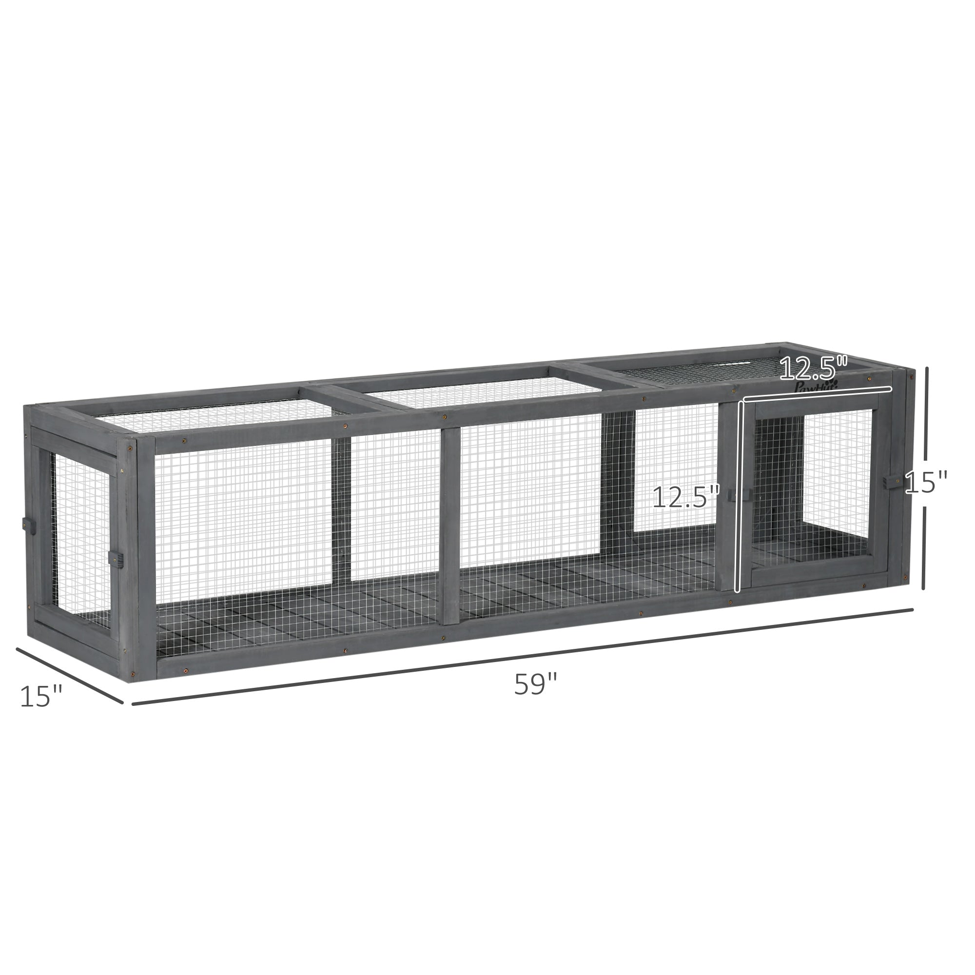 pawhut-tunnel-ext-rieur-extensible-pour-chat-59-avec-cadre-en-bois-pour-balcon-t image 6