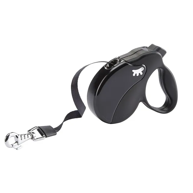 ferplast-amigo-small-laisse-enrouleur-sangle-5-m-pour-chien-jusqu-15-kg-noir image 1