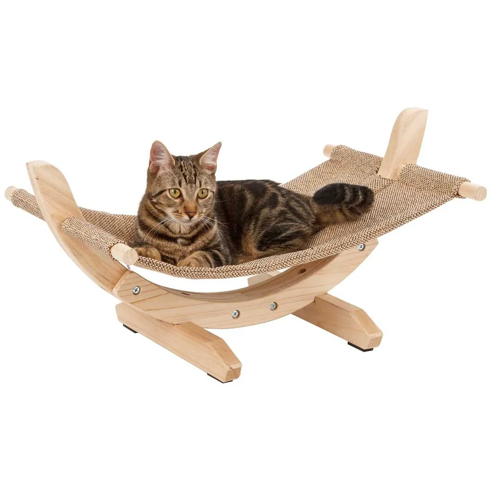 kerbl-siesta-2-0-hamac-pour-chat-brun-61-x-37-x-29-cm image 1