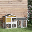 pawhut-clapier-en-bois-147-cm-avec-parc-tiroir-amovible-et-portes-verrouillables image 3
