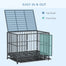 pawhut-cage-chien-heavy-duty-43-roulettes-verrouillables-double-porte-et-bac-amo image 8