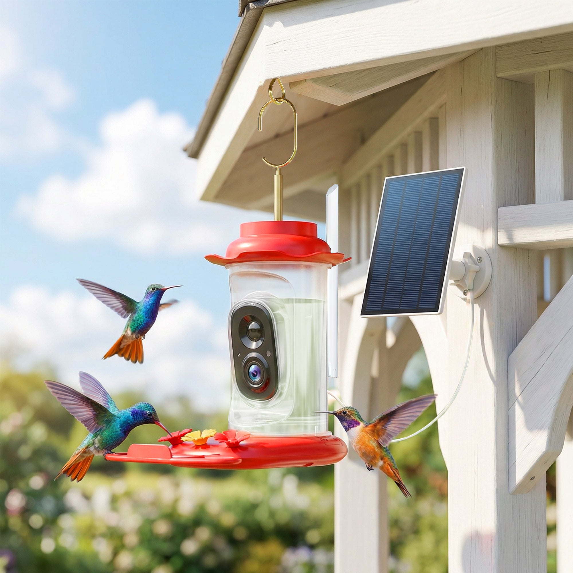 pawhut-mangeoire-colibris-avec-cam-ra-2k-ai-16k-oiseaux-et-solaire-3w-alertes-li image 4