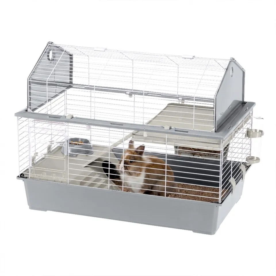 ferplast-barn-100-cage-2-tages-96x57x73-cm-pour-lapins-et-petits-animaux-avec-to image 1