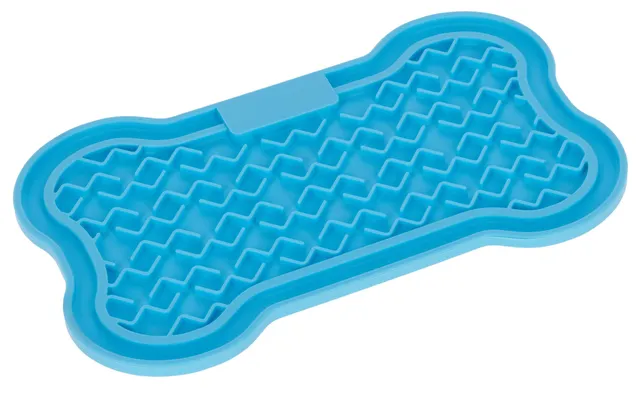 kerbl-pet-tapis-l-cher-pour-chiens-et-chats-22-x-13-cm-silicone-bleu-antid-rapan image 1