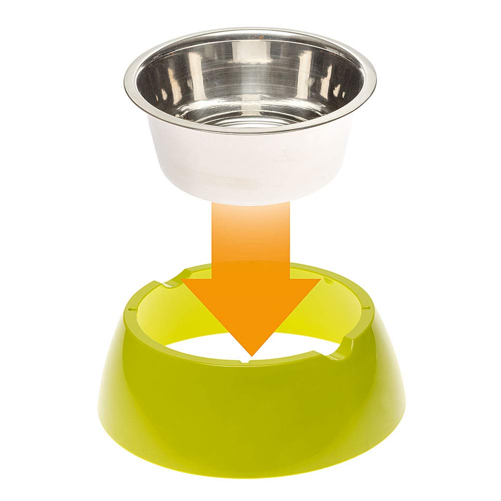 ferplast-jolie-gamelle-chien-et-chat-inox-avec-support-plastique-vert-grande-1-2 image 4