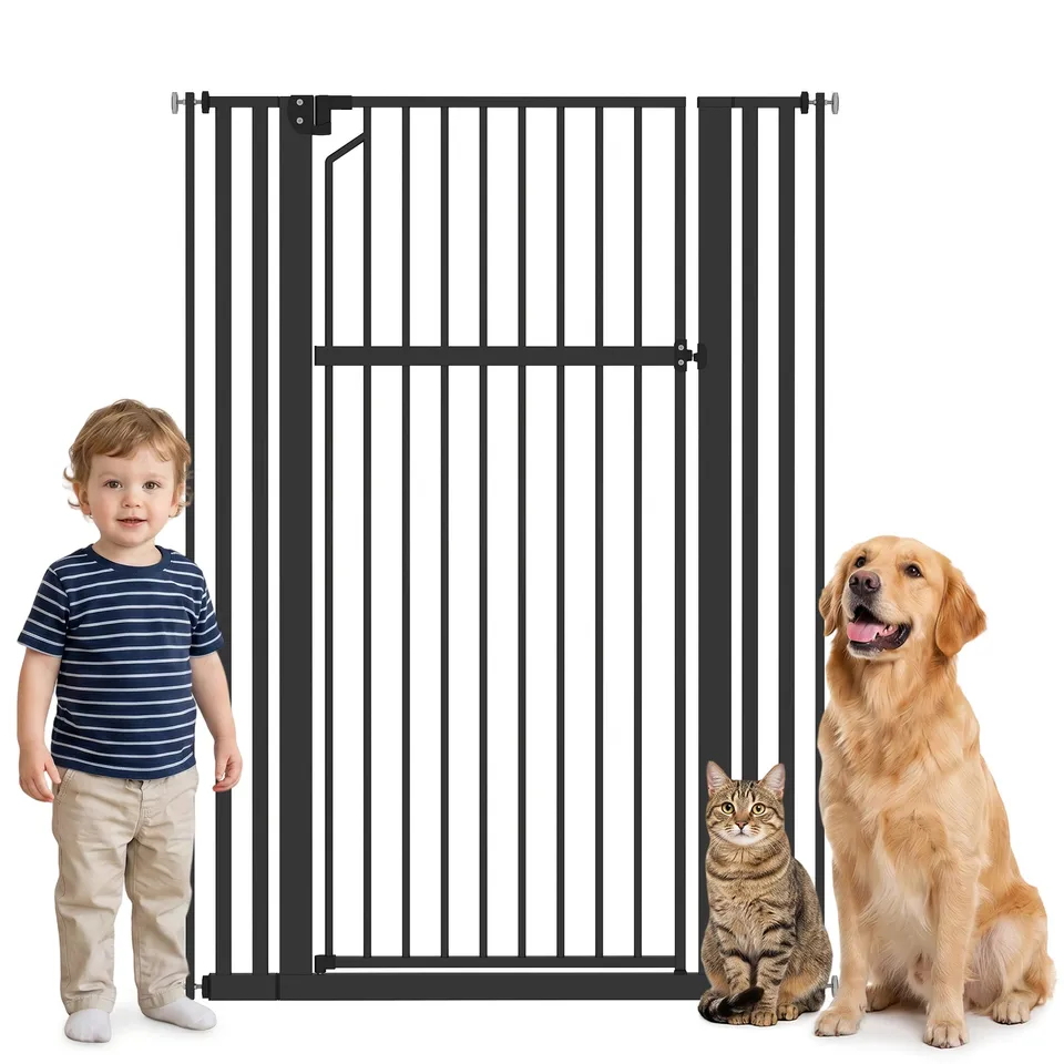 pawhut-barri-re-pour-animaux-extra-haute-140-cm-avec-fermeture-automatique-76-10 image 1