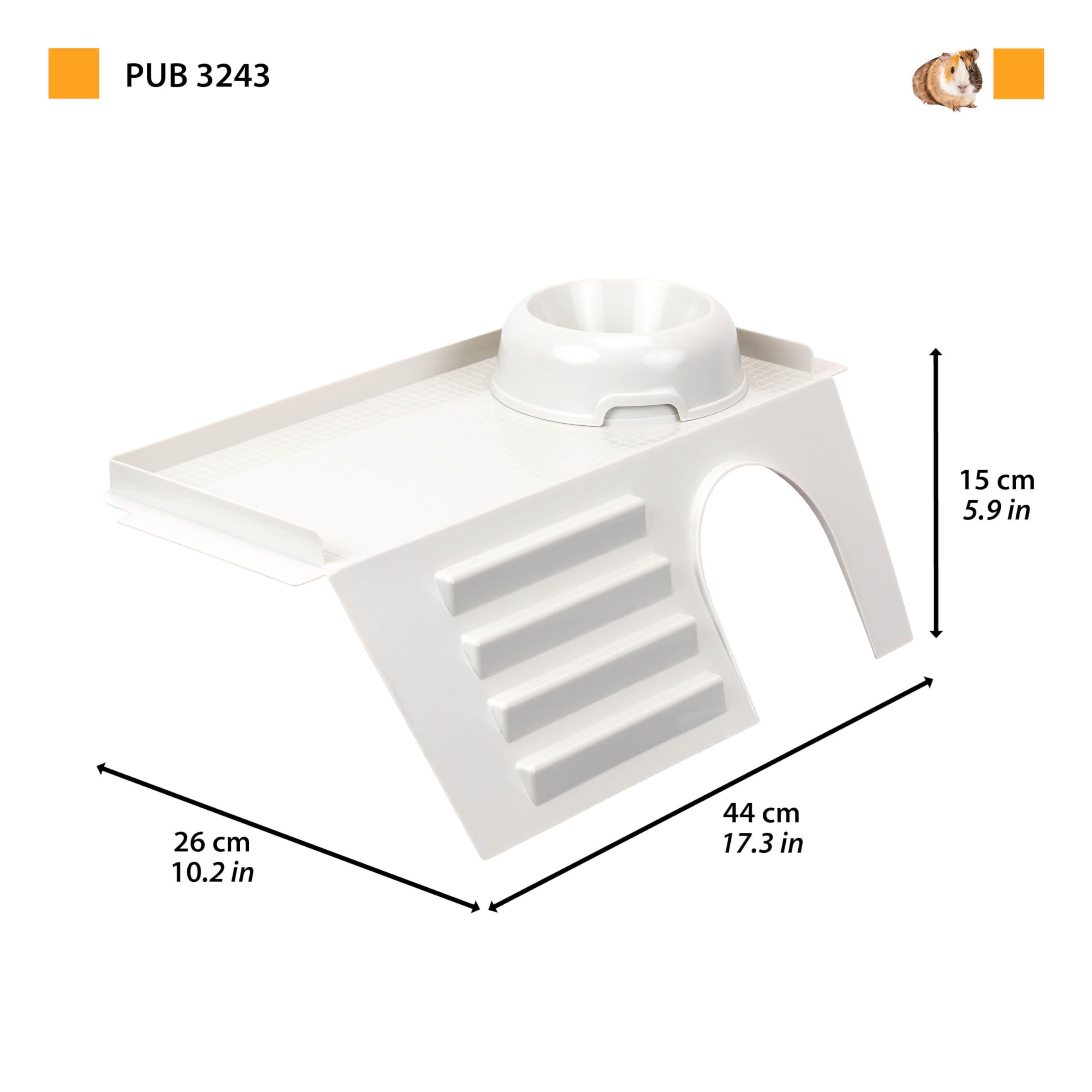 ferplast-madriguera-avec-escalier-et-bol-abri-pour-rongeurs-44-x-26-x-15-cm image 2