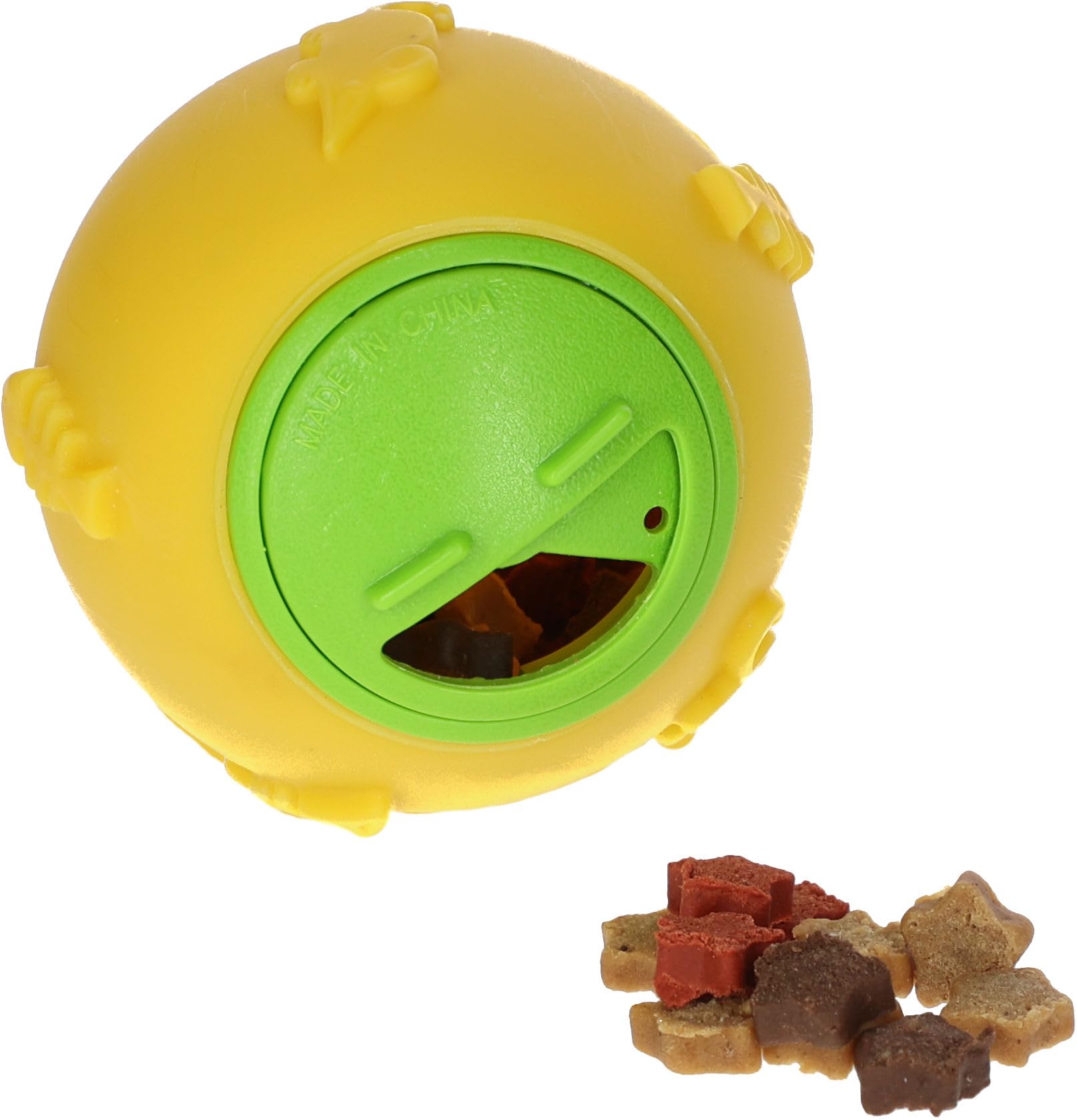 kerbl-balle-snack-pour-chats-7-5-cm-jaune-jouet-distributeur-de-friandises image 3